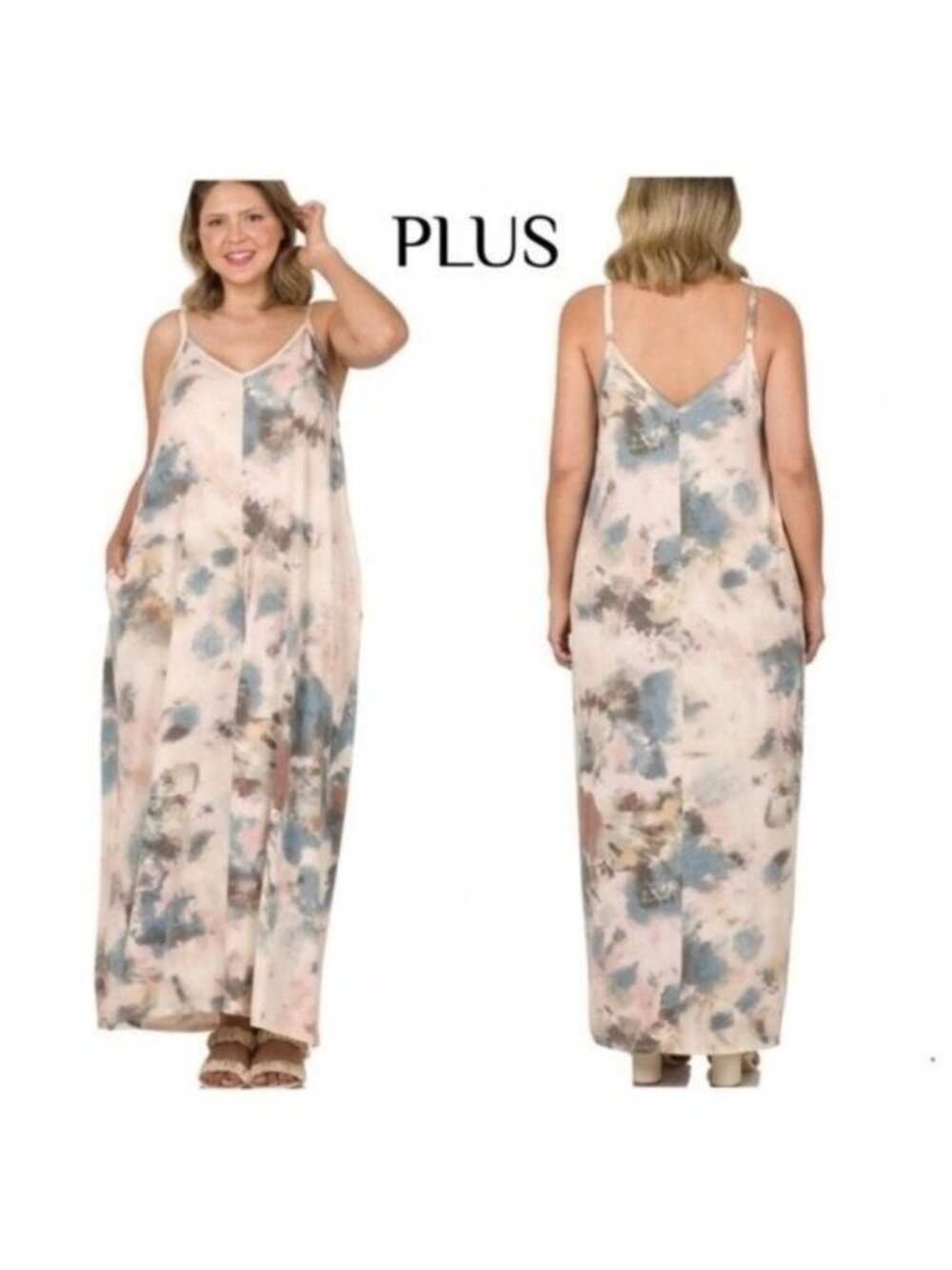 CAMI MAXI DRESS-PLUS SIZE